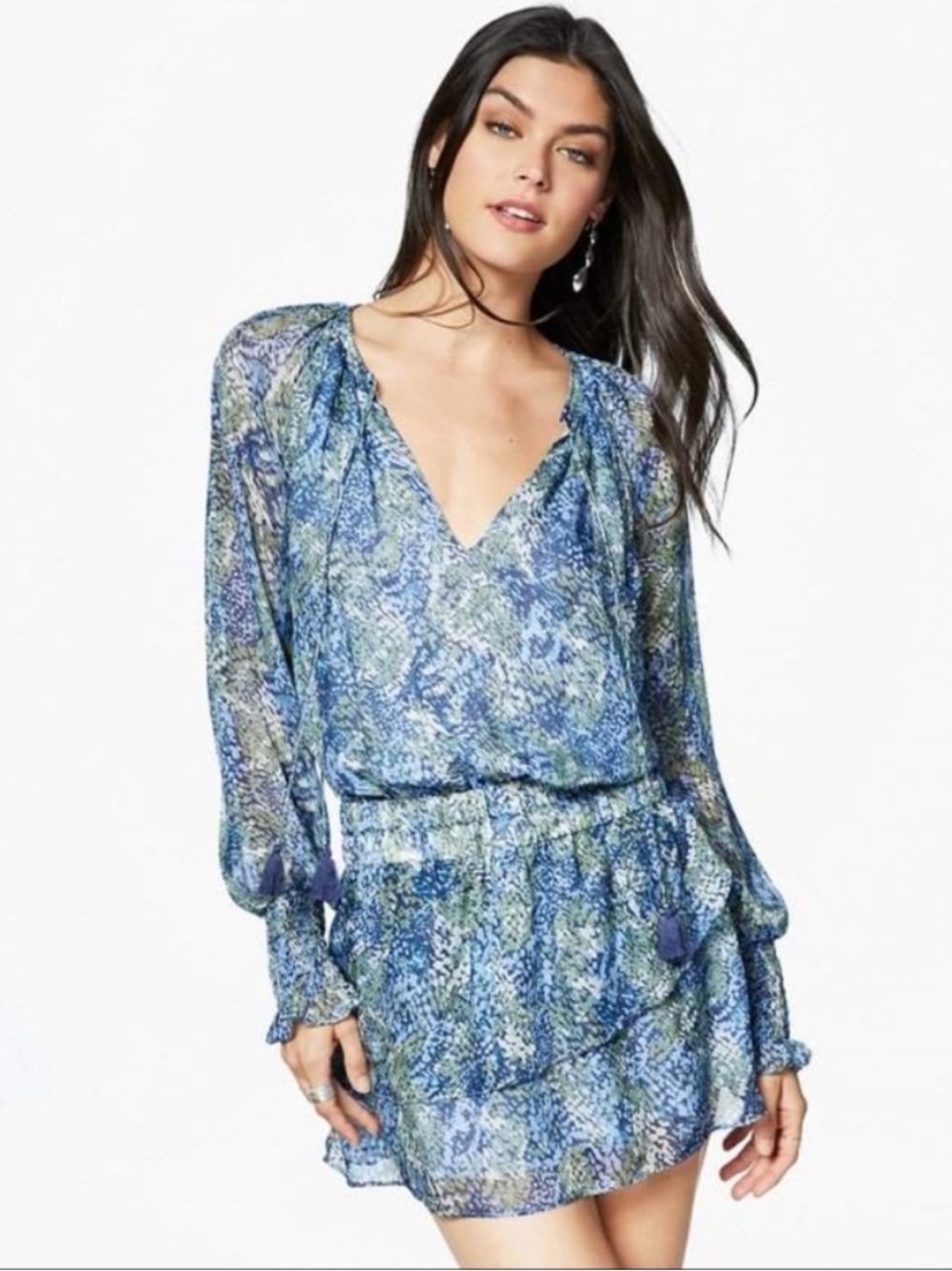 Ramy Brook Brinley Dress Blue Size Large